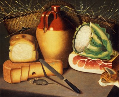 Cat, Mouse, Bacon and Cheese, c.1820 by Unbekannt Unbekannt